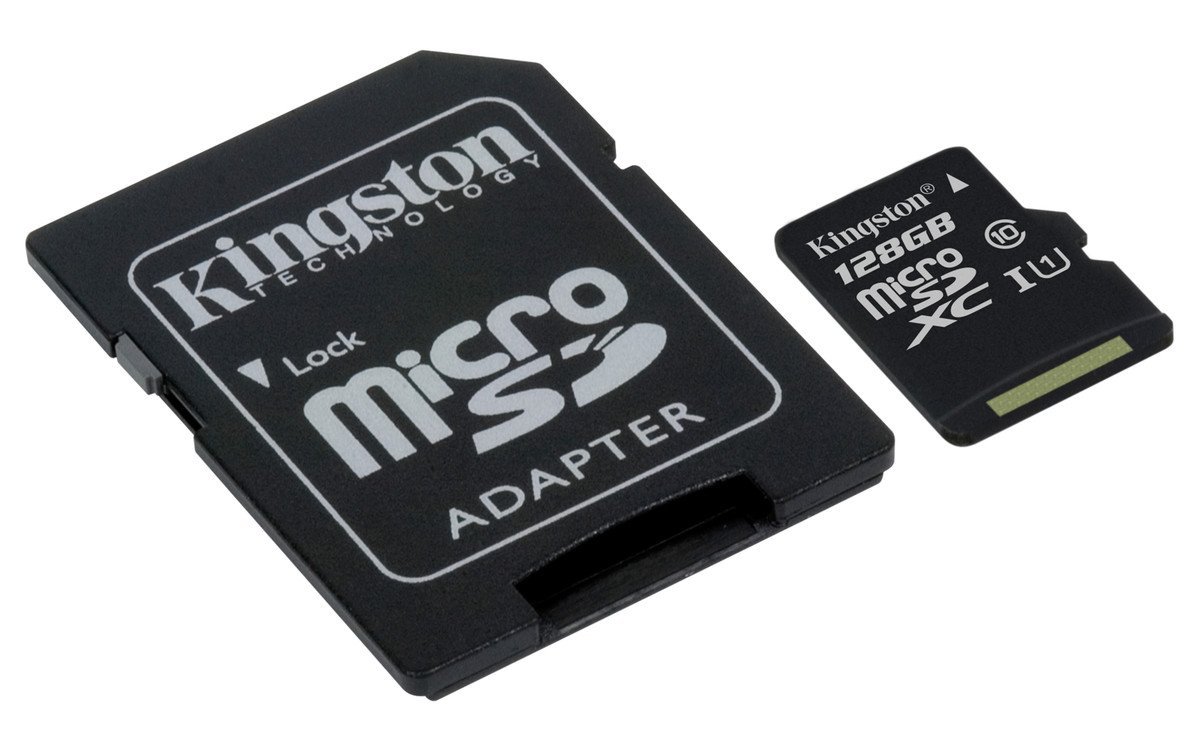 Kingston Canvas Select 128GB microSDHC Class 10 microSD Memory Card UHS-I 80MB/s R Flash Memory Card with Adapter (SDCS/128GB) 1 Kingston Canvas Select 128GB microSDHC Class 10 microSD Memory Card UHS-I 80MB/s R Flash Memory Card with Adapter (SDCS/128GB)