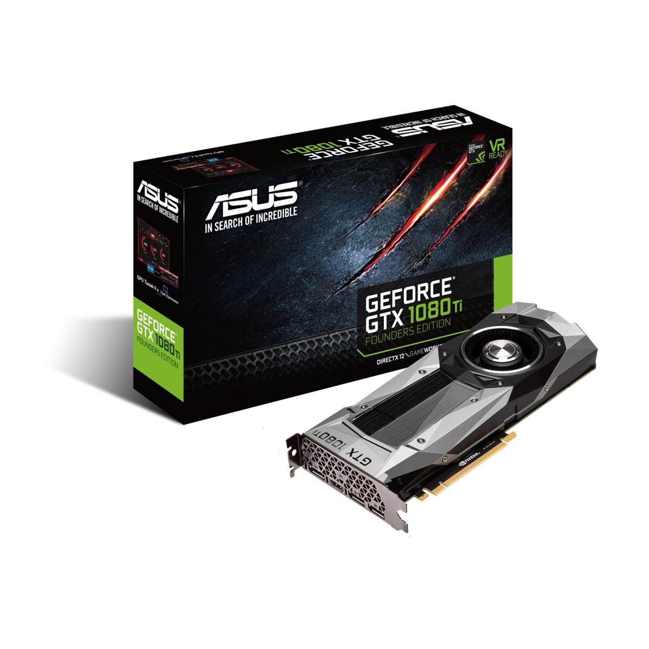ASUS GeForce GTX 1080 TI 11GB GDDR5X Founders Edition VR Ready 5K HD Gaming HDMI DisplayPort PCIe Graphics Card GTX1080TI-FE 1 ASUS GeForce GTX 1080 TI 11GB GDDR5X Founders Edition VR Ready 5K HD Gaming HDMI DisplayPort PCIe Graphics Card GTX1080TI-FE