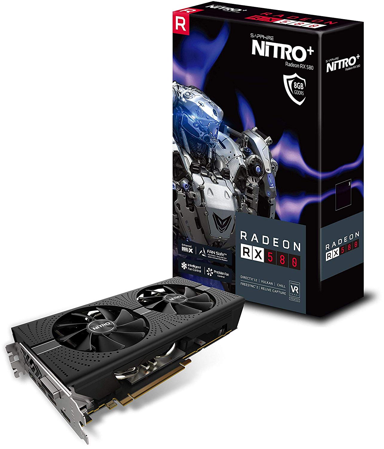 Sapphire 11265-01-20G Radeon NITRO+ RX 580 8GB GDDR5 DUAL HDMI / DVI-D / DUAL DP with backplate (UEFI) PCI-E Graphics Card 1 Sapphire 11265-01-20G Radeon NITRO+ RX 580 8GB GDDR5 DUAL HDMI / DVI-D / DUAL DP with backplate (UEFI) PCI-E Graphics Card